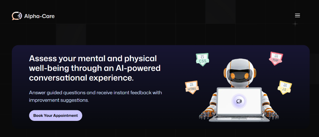 AlphaCare interface preview